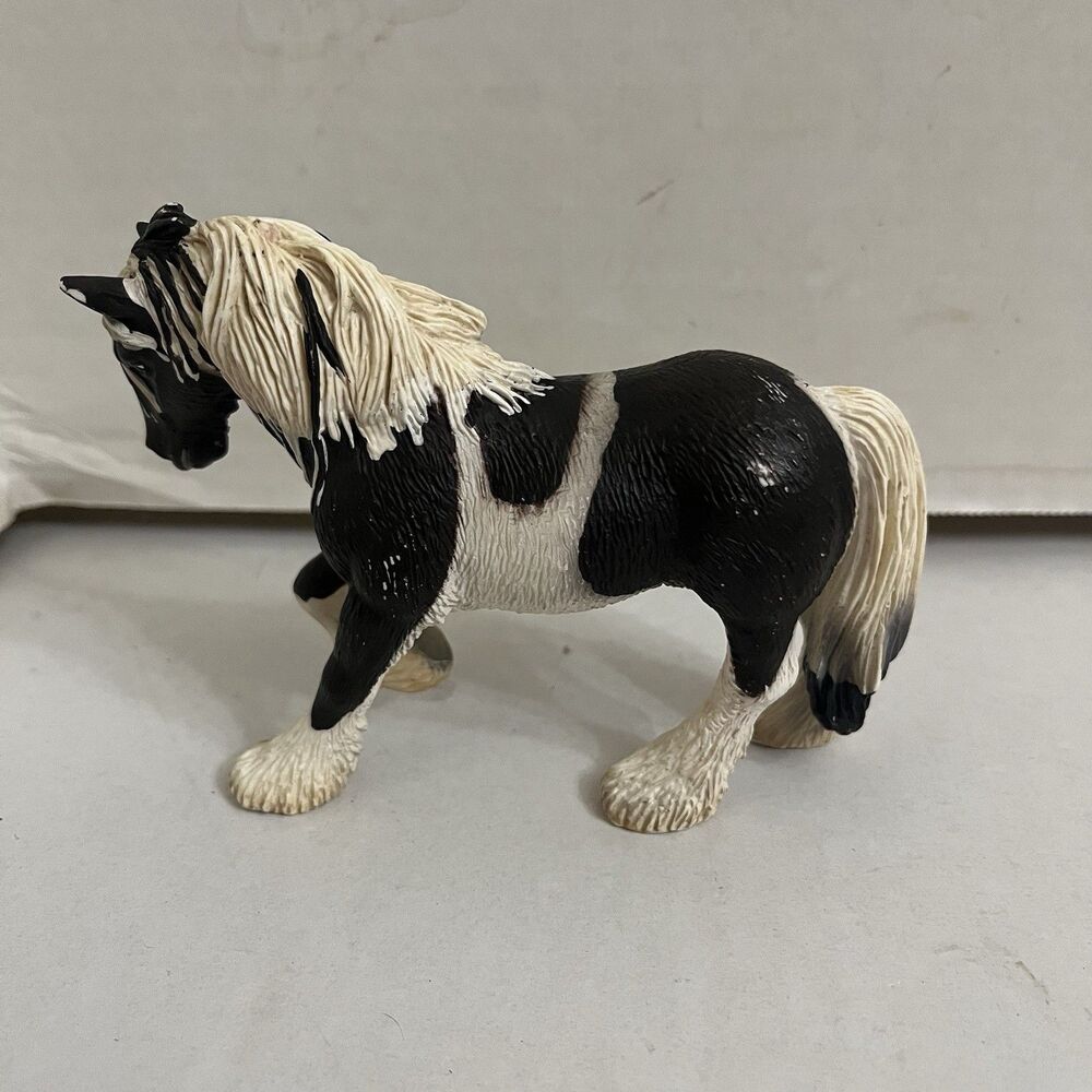 Schleich Tinker Mare Gypsy Vanner Horse 2003 Piebald Black White Pony Retired